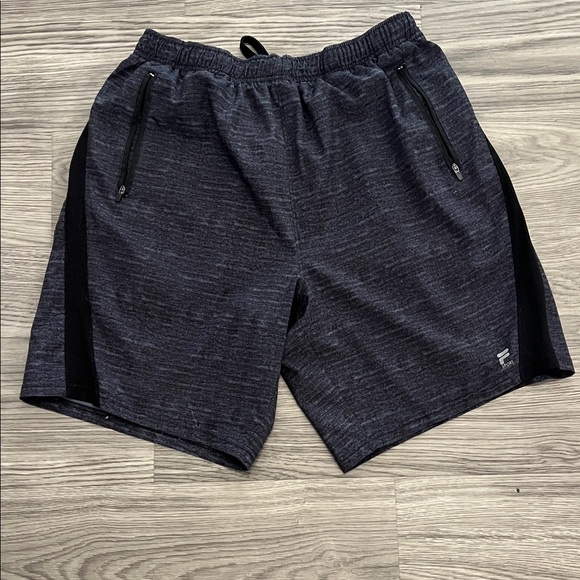 Men's Charcoal Fila Athletic Shorts with Zipper Pockets - Picture 1 of 6